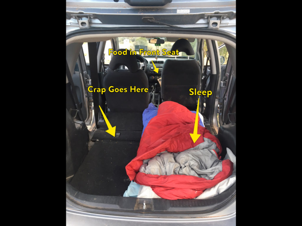 Honda Fit Sleeping Arrangement