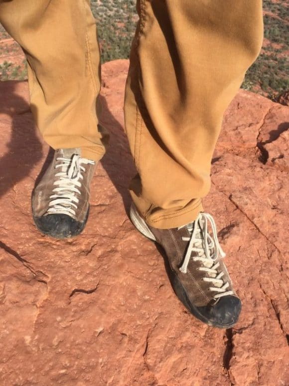 Picture of the Scarpa Mojito Approach Shoes being worn in Sedona, Arizona