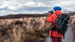 Freelance Photographer Hiking in the Outdoors