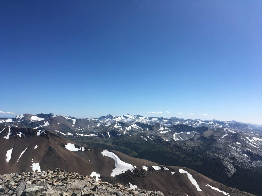 View of High Sierra Wilderness from the Summit of Mt.Dana