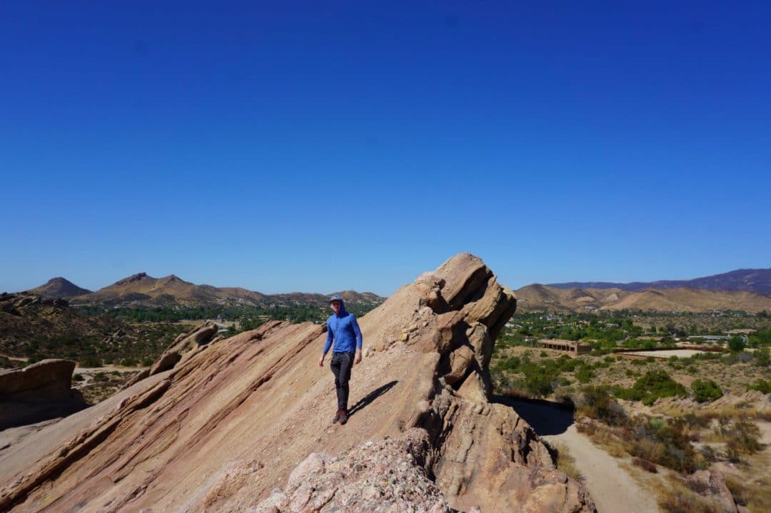 Scrambling and Climbing on the Formations at Vasquez Rocks County Park in California
