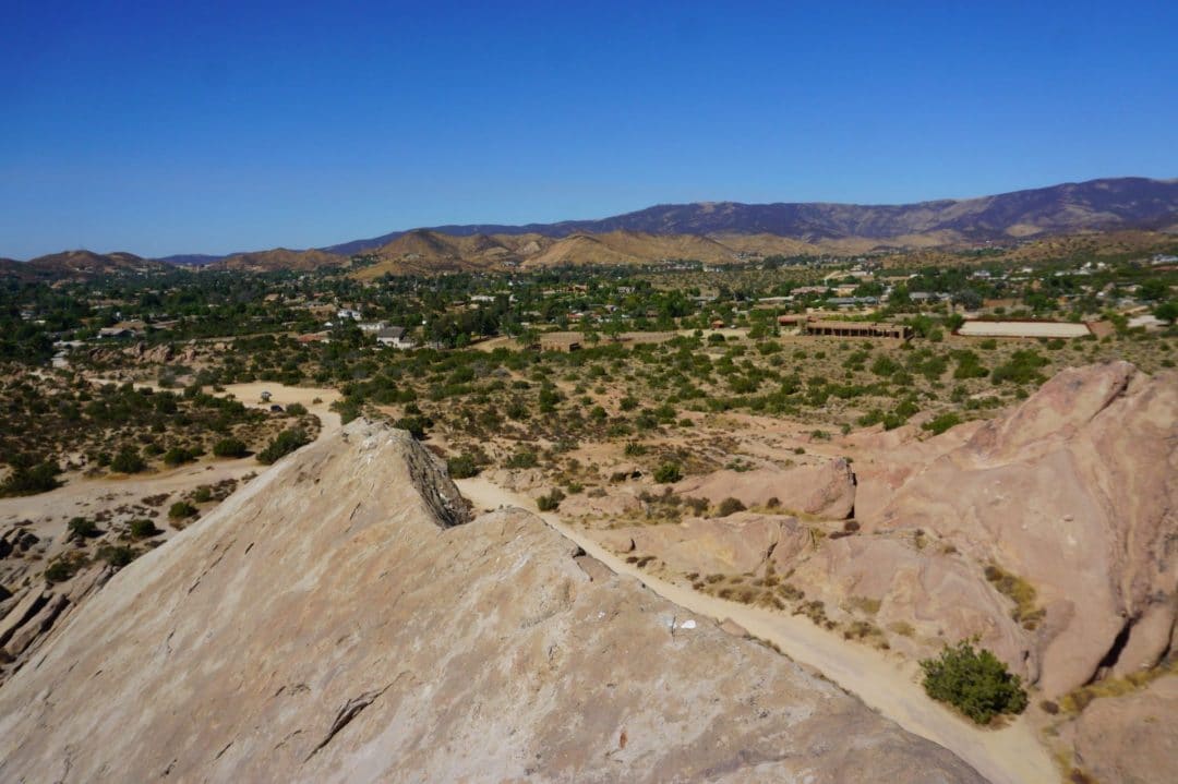 A View from the Summit of the Main Formation at Vasquez Rocks County park in California