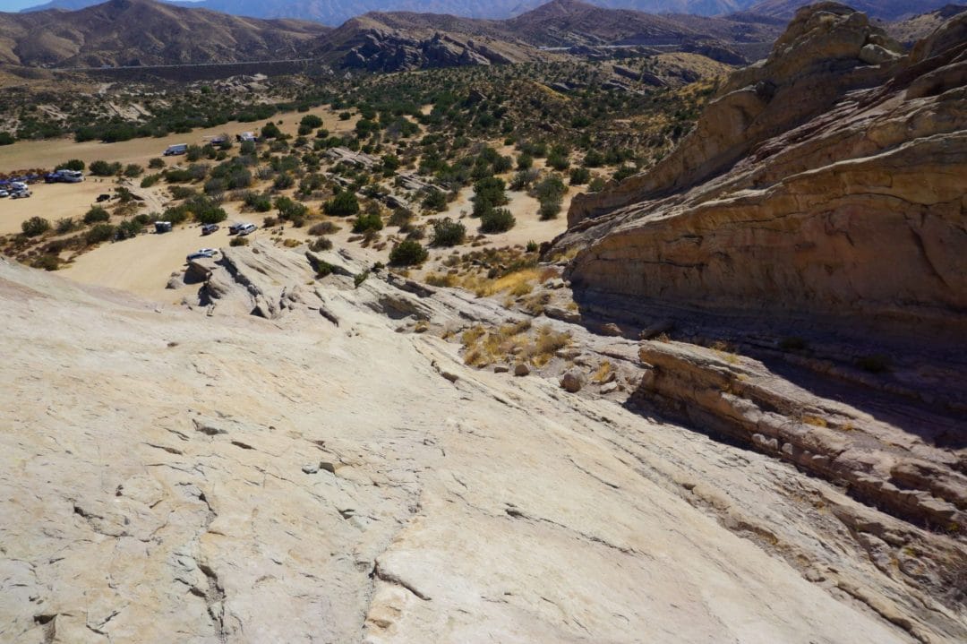 Looking Down The Main Formation at Vasquez Rocks in California