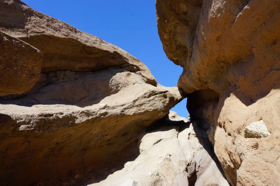 A View of a Rock Formation in Vasquez Rocks County Park in California