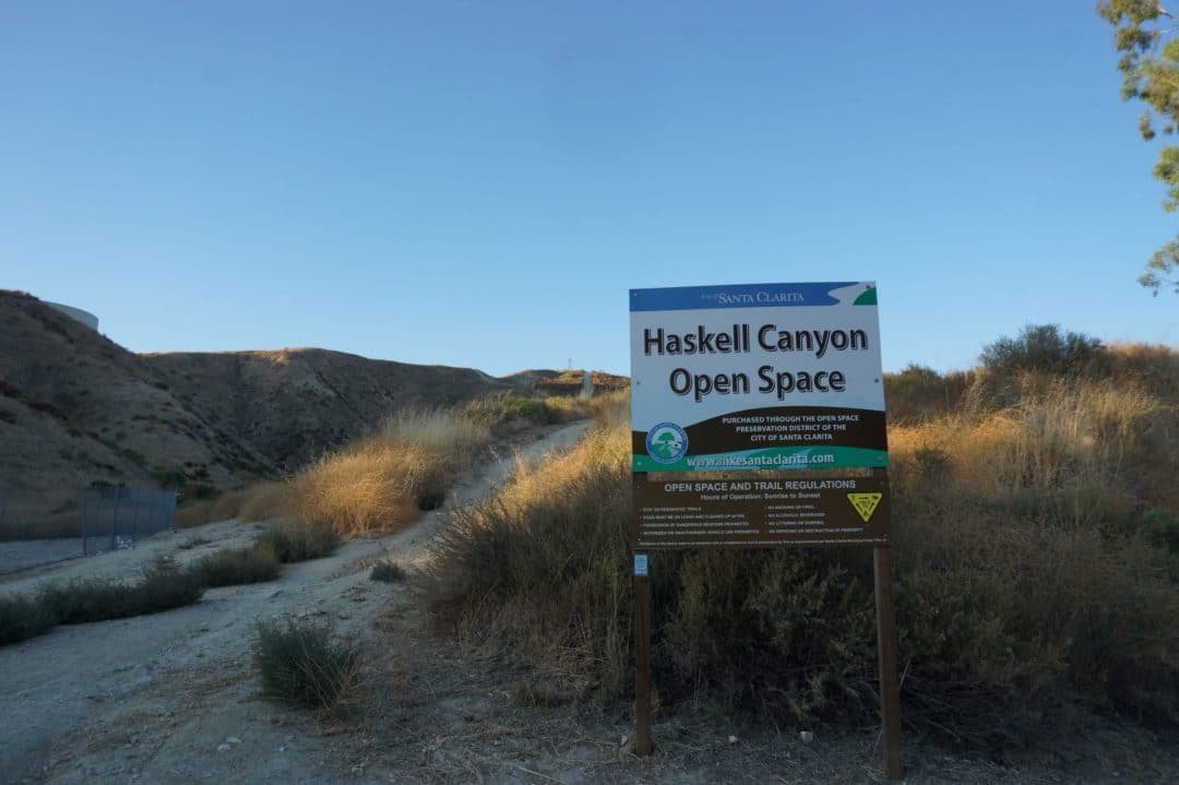 Sign Marking the Haskell Canyon Open Space