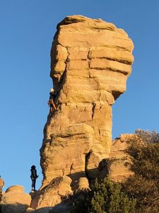 Climbers on Hitchcock's Pinnacle, in Mt. Lemmon, Arizona