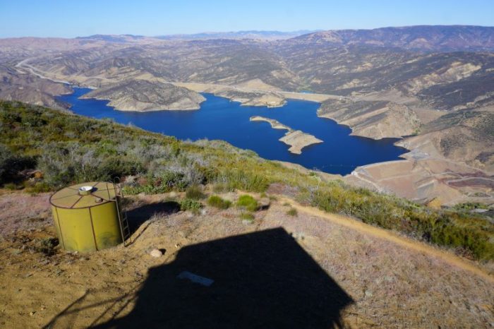 View of Pyramid Lake from the Slide Mountain Lookout Tower