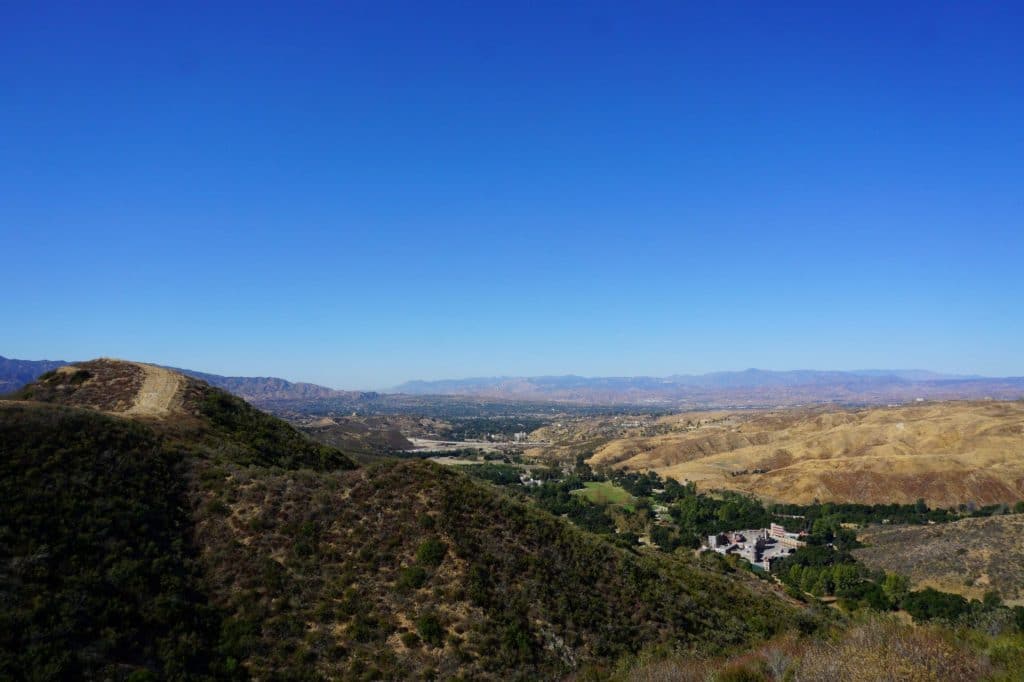 View from the top of the Manzanita Mountain Trail in Placerita Canyon State Park