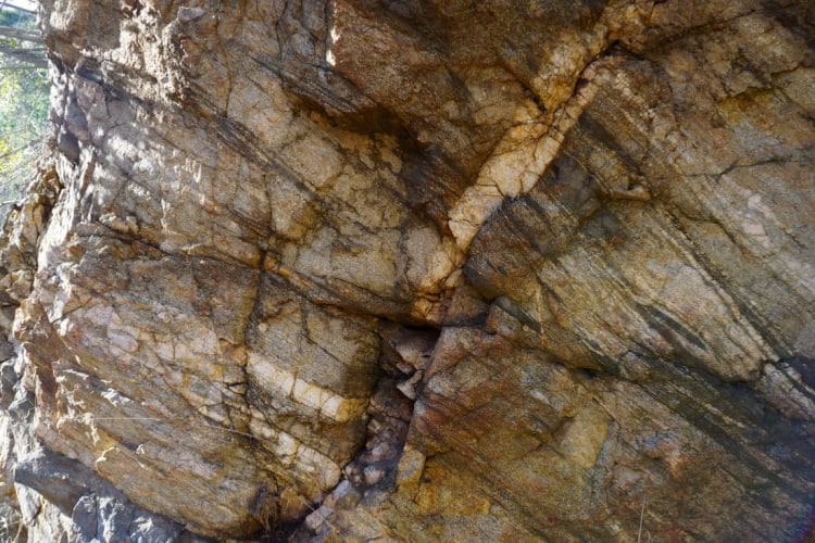 Gneiss Basement Rocks in Whitney Canyon, California