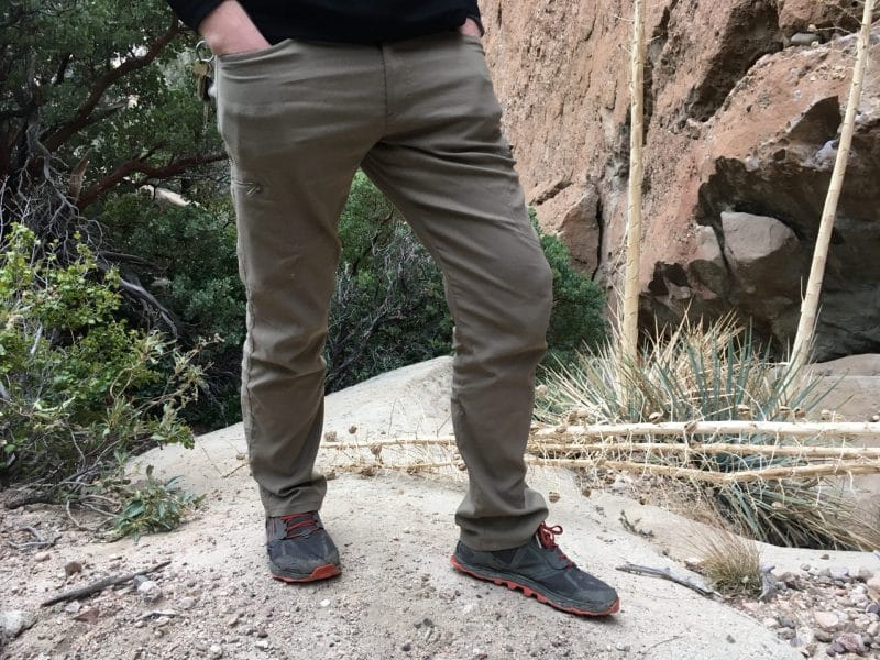 Wearing Wrangler Outdoor Pants at a Rock Climbing Area