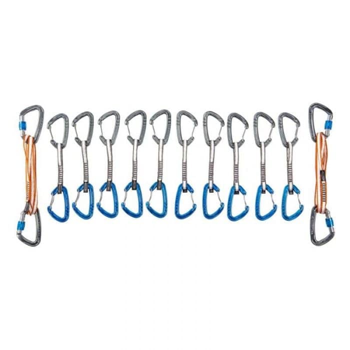 Trango Phase Sport Climbing Package with 10 quickdraws, locking carabiners, and two slings