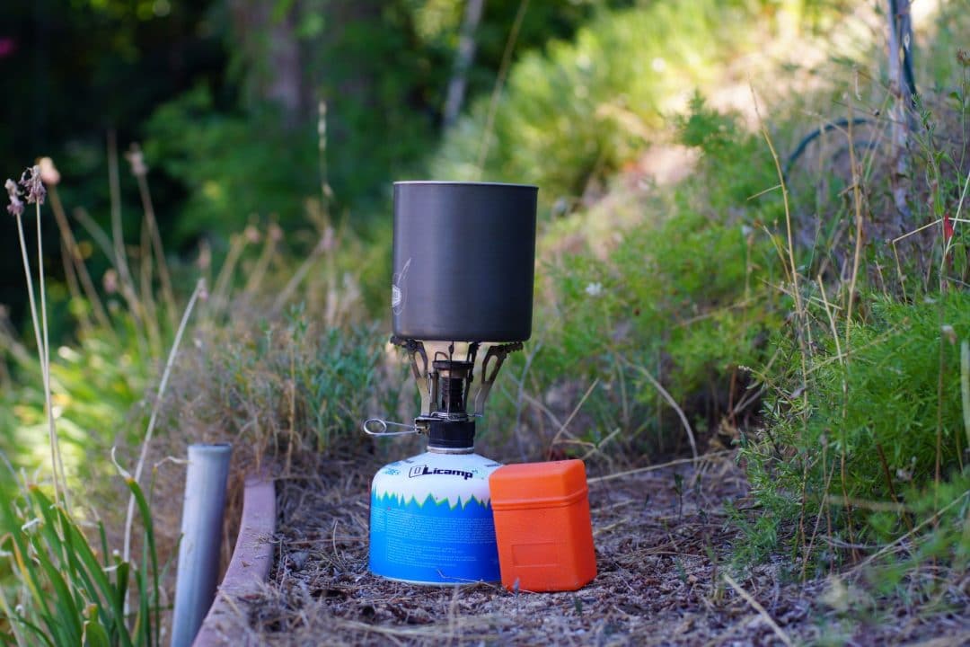 AOTU Backpacking Stove Boiling a cup of Water