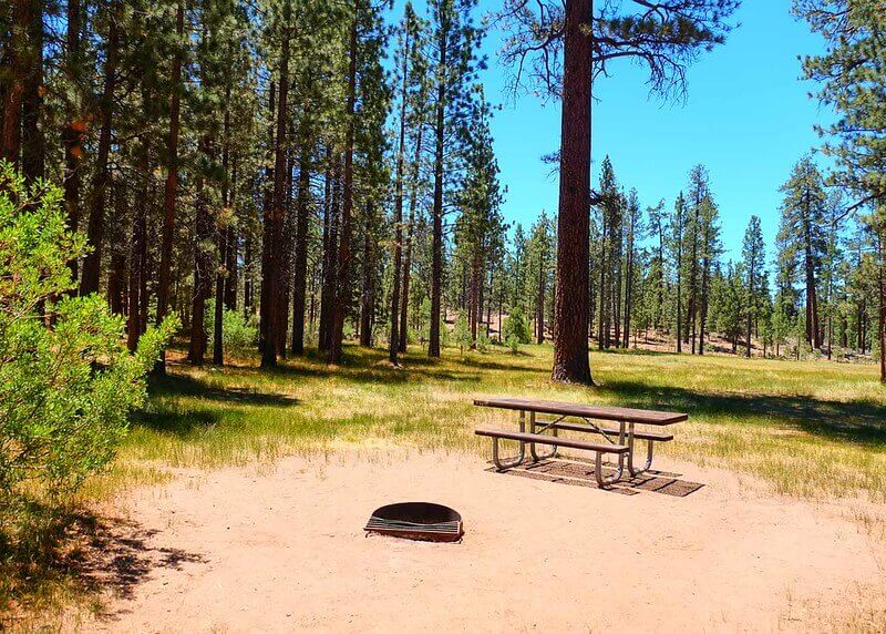 Big Pine Flat Campground near Big Bear California