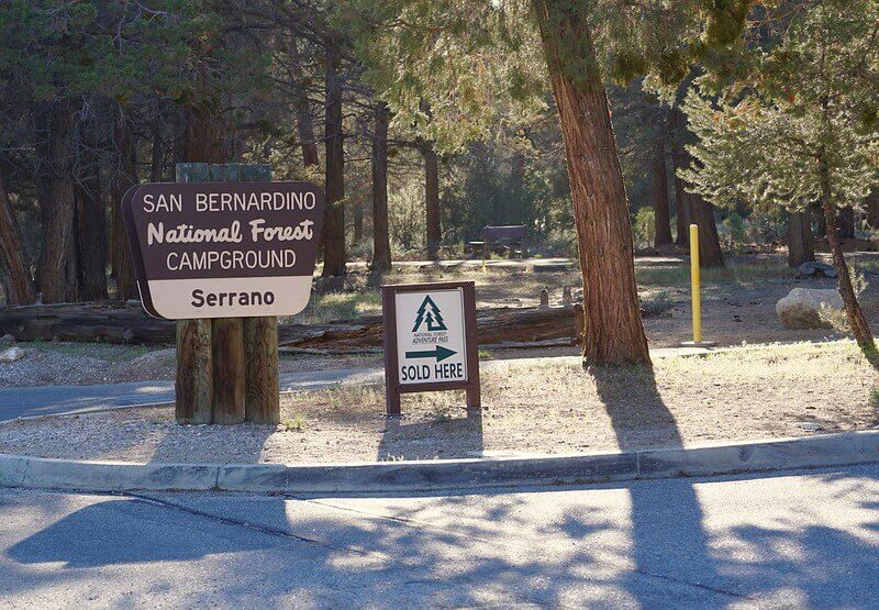 Serrano Campground in Big Bear California